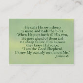 強さおよび威厳および勇気 名刺 (裏面)