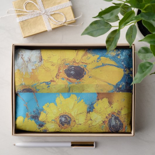 強さとレジリエンスのウクライナインスパイアデコページ 薄葉紙 (ギフト)