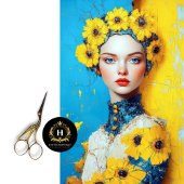 強さとレジリエンスのウクライナインスパイアデコページ 薄葉紙