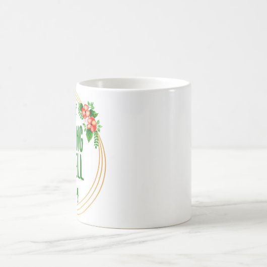 強さと健康についての短い肯定 コーヒーマグカップ (中央)