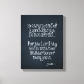 強さと勇気についての聖書の聖句Joshua 1.9 キャンバスプリント (正面)