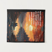 強さと勇気の織り：蔵王Tzuタペストリー タペストリー (正面(横))