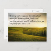強さと勇気バイブル詩はがき ポストカード (正面/裏面)