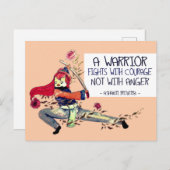 強さと勇気前向きがキュートな鳥引用文 ポストカード (正面/裏面)