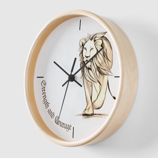 強さと勇気 壁時計 (傾斜)