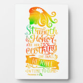 強さと名誉のパーソナライズされた聖なる書物、 経典 フォトプラーク (正面)