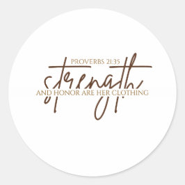 強さと名誉の女性のクリスチャン ラウンドシール