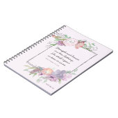 強さと名誉の箴言31パステルフローラフレーム ノートブック (左側)