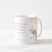 強さと名誉の箴言31パステルフローラ コーヒーマグカップ (正面右)