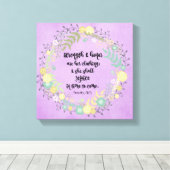 強さと名誉は彼女の服の諺の節 キャンバスプリント (インサイチュ (ウッドフロア))