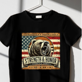 強さと名誉。米国 Tシャツ