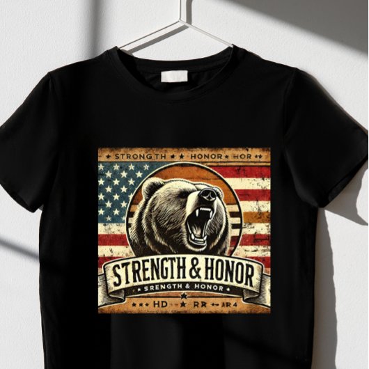 強さと名誉。米国 Tシャツ