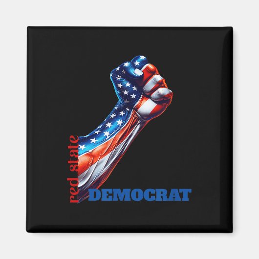 強さと団結レッド州民主党議員アンチトランプ マグネット (正面)