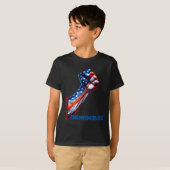 強さと団結レッド州民主党議員アンチトランプ Tシャツ (正面フル)