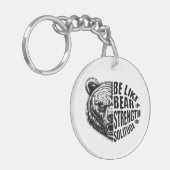 強さと孤独に耐え忍ぶようなものである キーホルダー (正面左)