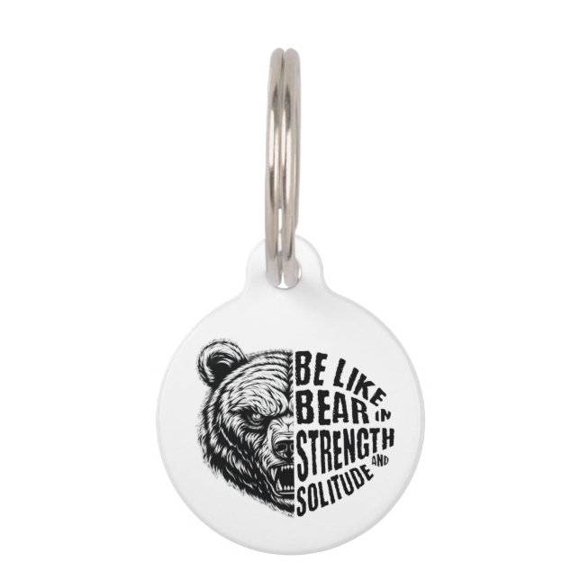 強さと孤独に耐え忍ぶようなものである ペット　ネームタグ (正面)