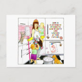 強さと尊厳の母親の日感動的 ポストカード (正面)