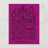 強さと尊厳を身に着けている ポストカード (正面)