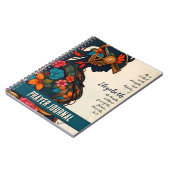 強さと尊厳 – 戦士の女カスタムの日記 ノートブック (左側)