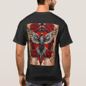 強さと幸運の精神を受け入れる Tシャツ (裏面)