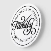 強さと愛の輪 ラージ壁時計 (傾斜)