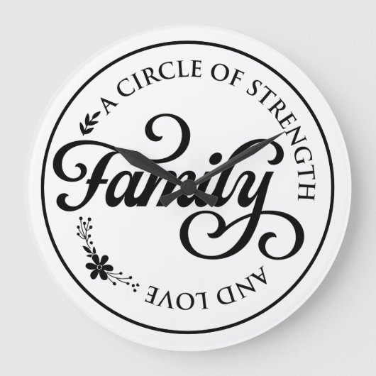 強さと愛の輪 ラージ壁時計 (正面)