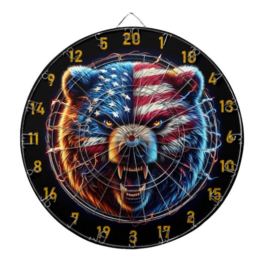 強さと熊の自由の象徴 ダーツボード (正面)