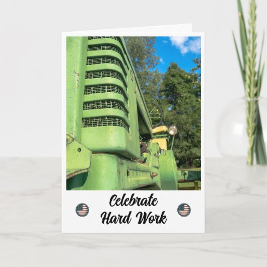 強さと献身 – Labor Day Card サンキューカード (正面)