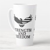 強さと自由 カフェラテマグ (左アングル)