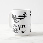 強さと自由 コーヒーマグカップ (正面左)