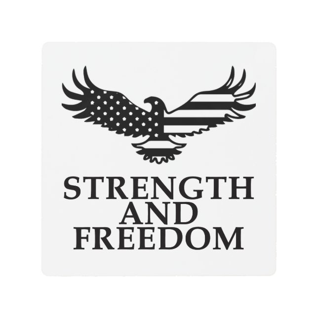 強さと自由 メタルプリント (正面)