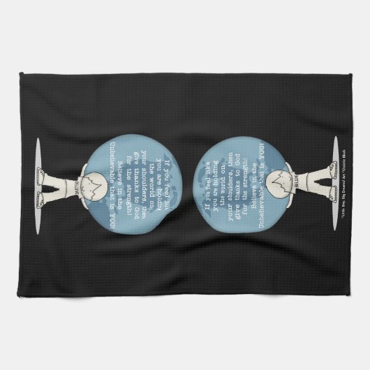 強さに感謝 キッチンタオル (横)