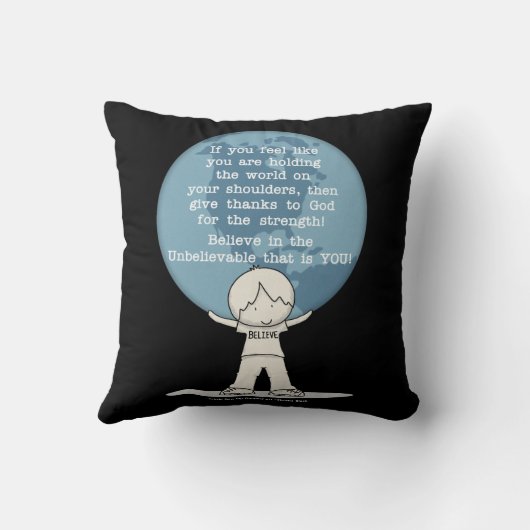 強さに感謝 クッション (裏面)