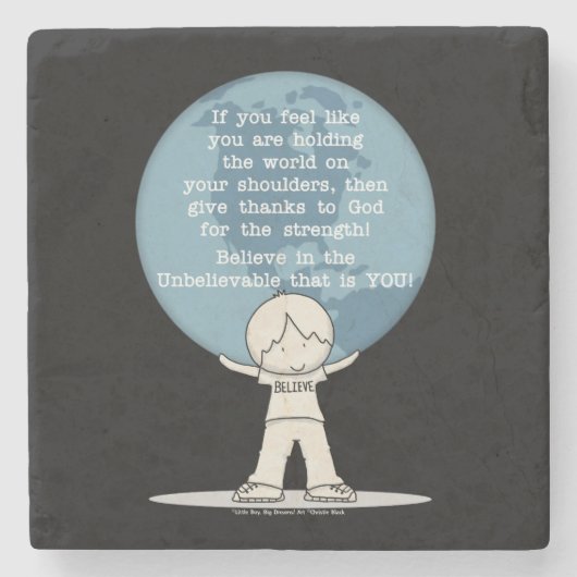 強さに感謝 ストーンコースター (正面)