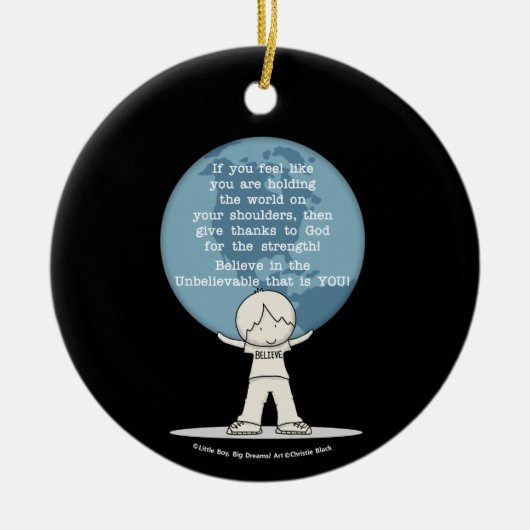 強さに感謝 セラミックオーナメント (正面)