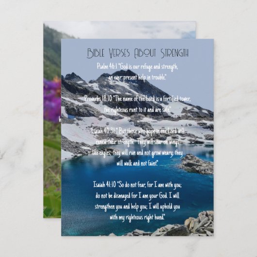 強さに関する聖書の詩 招待状 (正面/裏面)