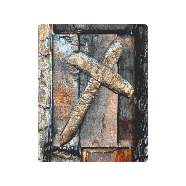 強さのクロス メタルプリント (正面)