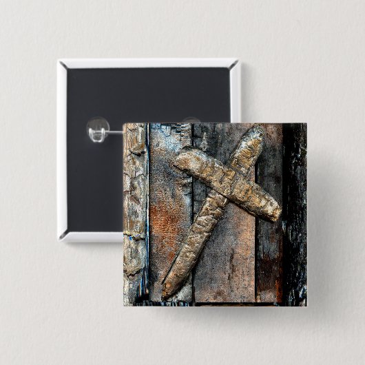 強さのクロス 缶バッジ (正面&裏面)