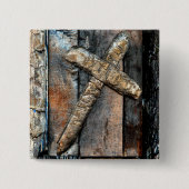 強さのクロス 缶バッジ (正面)