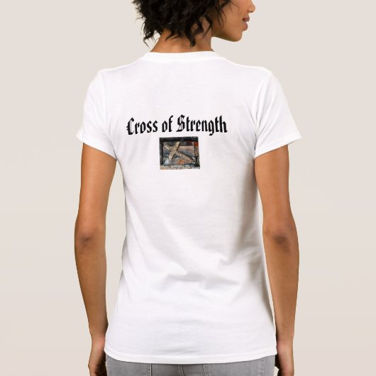 強さのクロス Tシャツ (裏面)