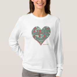 強さのハート Tシャツ