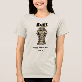 強さの上に築く - 黒人女性コラム像 筋肉 トライブレンドTシャツ