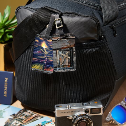 強さの交差と人生の道 ラゲッジタグ (正面&裏面)