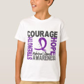強さの勇気の希望のアルツハイマー病 Tシャツ (正面)