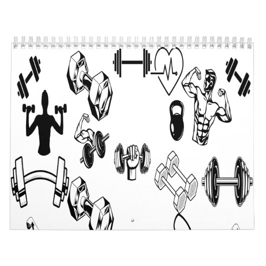 強さの年カレンダーVeiny Dumbellグリップ カレンダー (カバー)