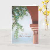 強さの柱ありがとう カード (黄色い花)