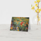 強さの花のメッセージカードのポートレート カード (黄色い花)