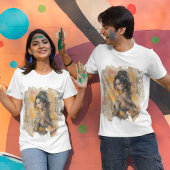 強さの開花:ヴィンテージ通りアートエレガンス Tシャツ