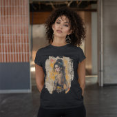 強さの開花:ヴィンテージ通りアートエレガンス Tシャツ