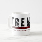 強さのOldschoolのマグ コーヒーマグカップ (正面左)